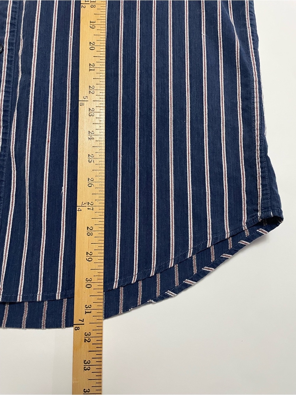 Ralph Lauren Polo Men’s Navy Cotton Striped Short-Sleeve Button-Down Shirt L - Picture 4 of 5
